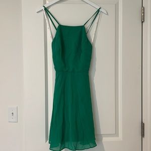 Green mini dress